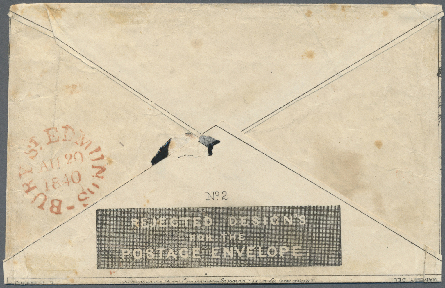 Br Großbritannien - Ganzsachen: 1840: Political Caricature Envelope By J.W. Southgate Library, 164 Strand (London - 1840 Mulready Envelopes & Lettersheets