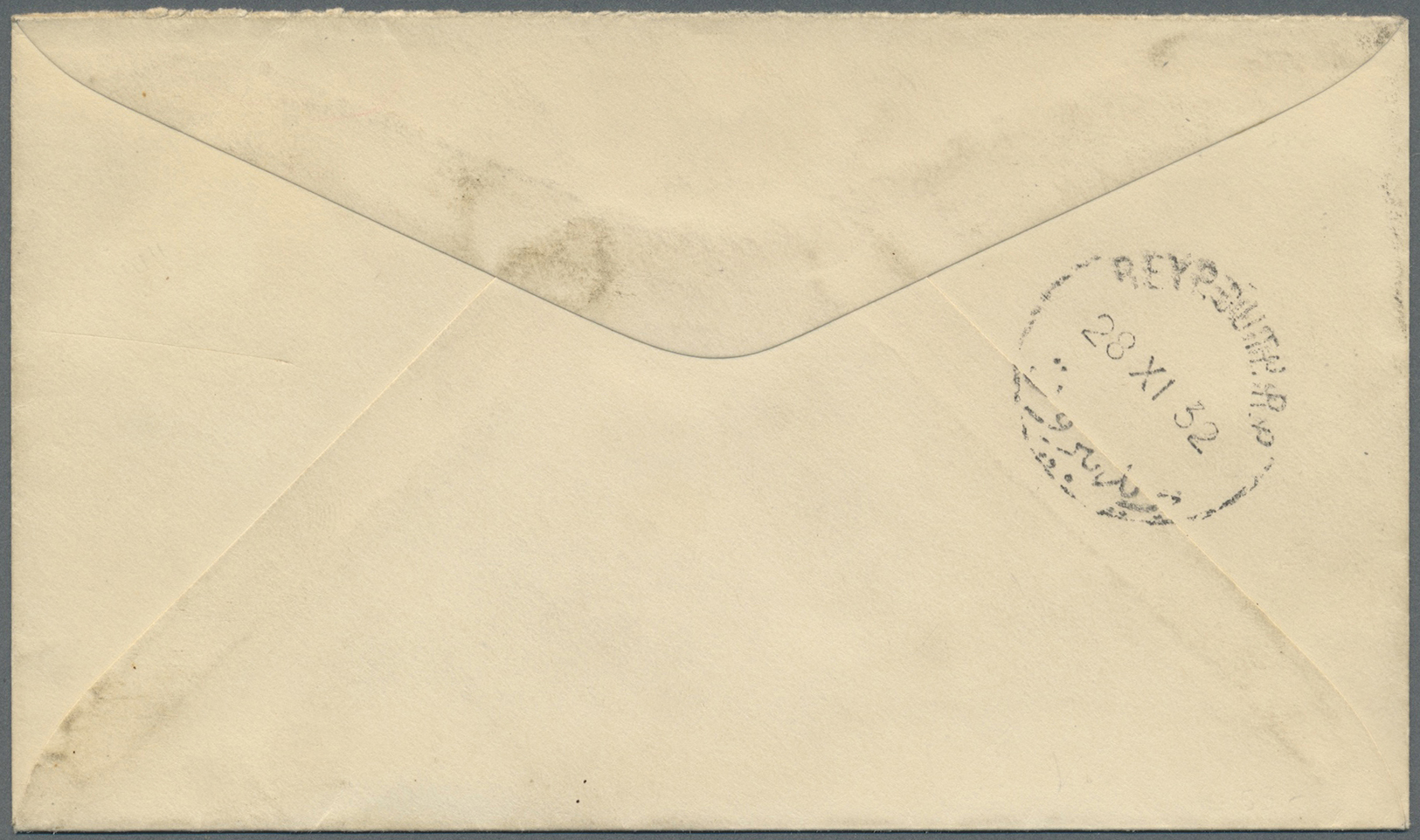 Br Ägypten: 1932 SHIP MAIL: "S.S. TAIF / KHEDIVIAL MAIL LINE" Large Oval H/s In Violet On Cover Addressed To Ashland, Pe - 1915-1921 British Protectorate