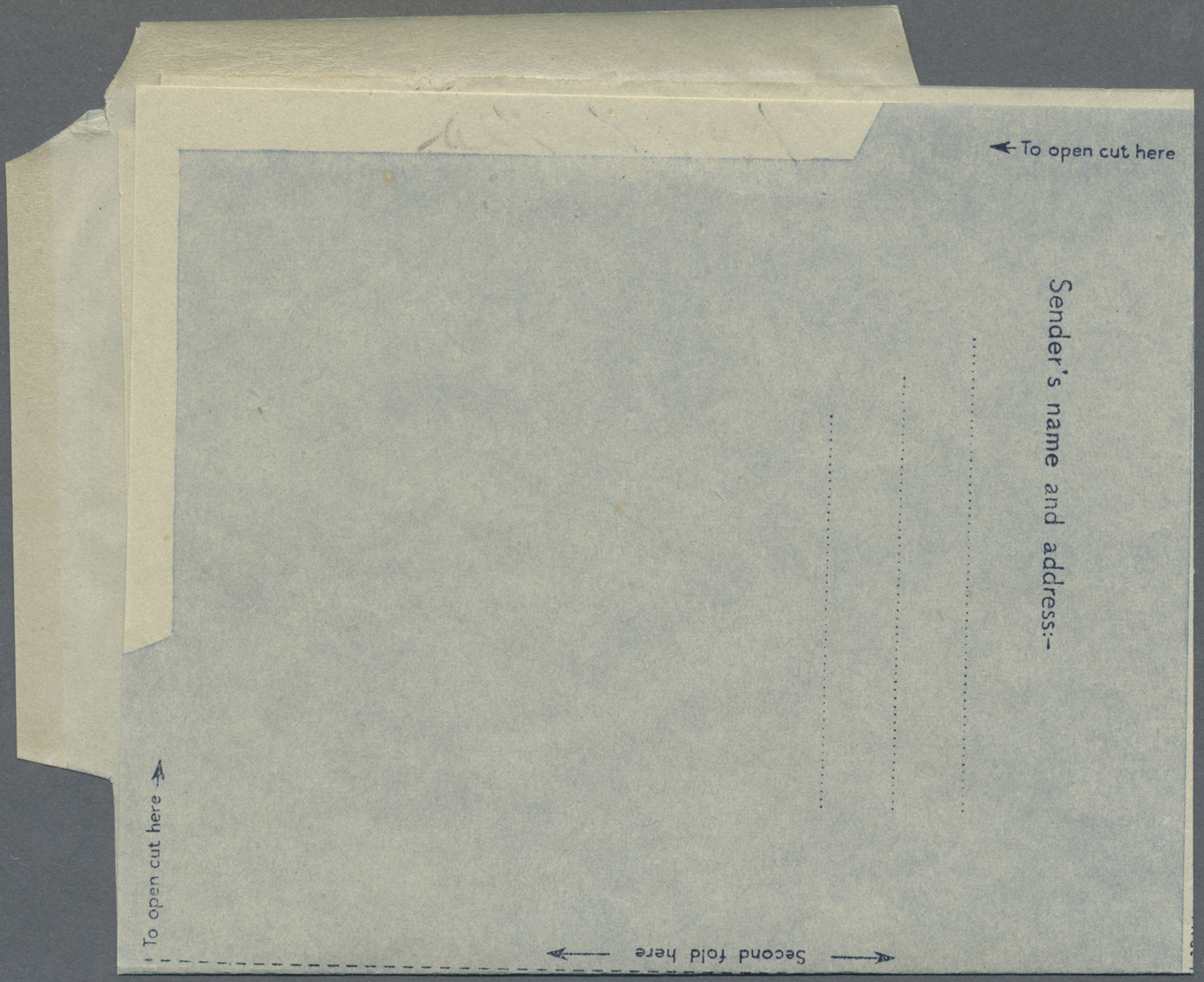 GA Großbritannien - Ganzsachen: 1943, Airletter KGVI 6d Brown Violet On Grey Paper With Clear Variety 'ALBINO PRI - 1840 Enveloppes Mulready