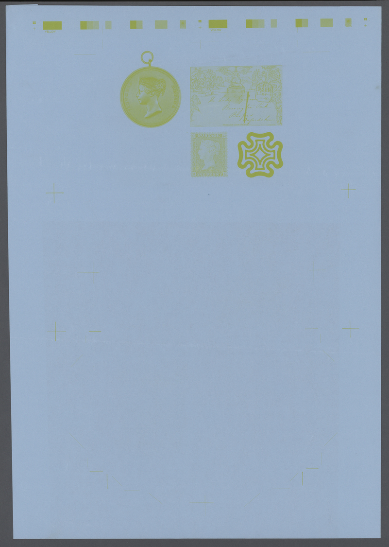 GA Großbritannien - Ganzsachen: 1979, Rowland Hill Centenary Aerogramme - Four Progressive Colour Proofs (some Cr - 1840 Enveloppes Mulready