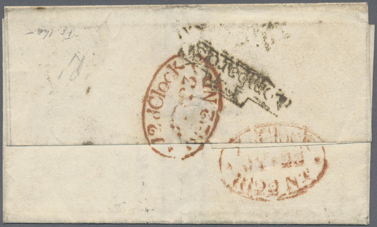 Br Großbritannien - Stempel: 1822/1837: Two Letters With Erasure Markings. A) 1822 Letter From London, Lombardstr - Postmark Collection