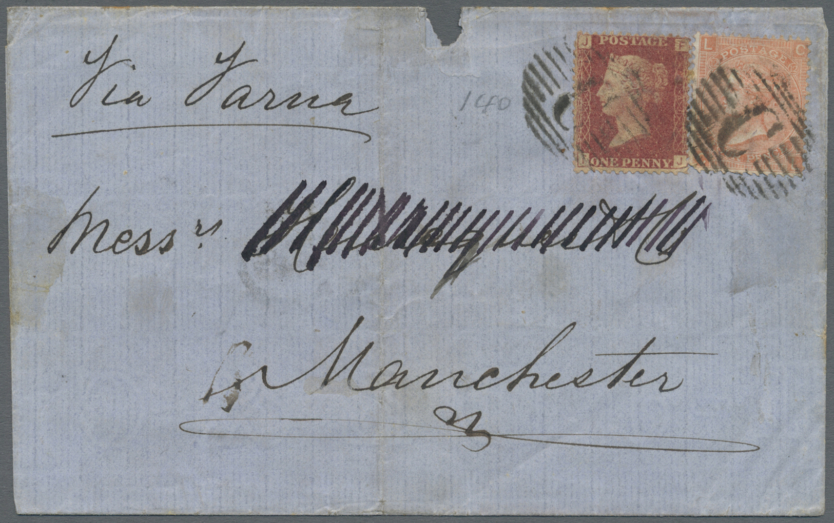 Br Großbritannien - Used Abroad: 1871/1873, Britische Post In Der Levante, 6 Briefe (alle Mit Mittelbug, Leicht F - Autres & Non Classés