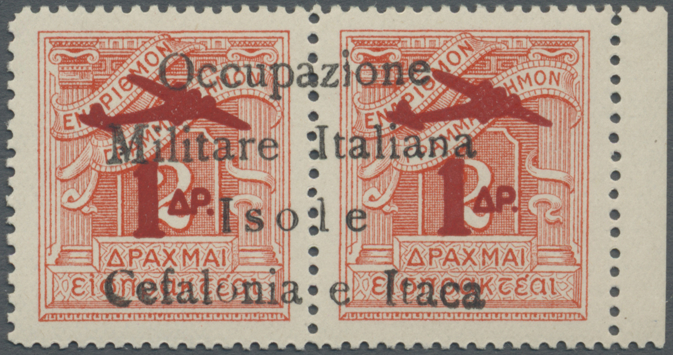 ** Ionische Inseln - Lokalausgaben: Kefalonia Und Ithaka: 1941: Cefalonia And Itaca: Print Of Itaca With Capital - Iles Ioniques