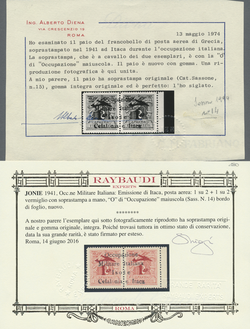 ** Ionische Inseln - Lokalausgaben: Kefalonia Und Ithaka: 1941: Cefalonia And Itaca: Print Of Itaca With Capital - Iles Ioniques