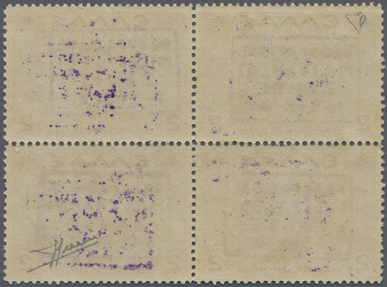 ** Ionische Inseln - Lokalausgaben: Zakynthos: 1941, 2 Dr Green-blue Block Of Four With Violet Overprint (Italien - Ionian Islands