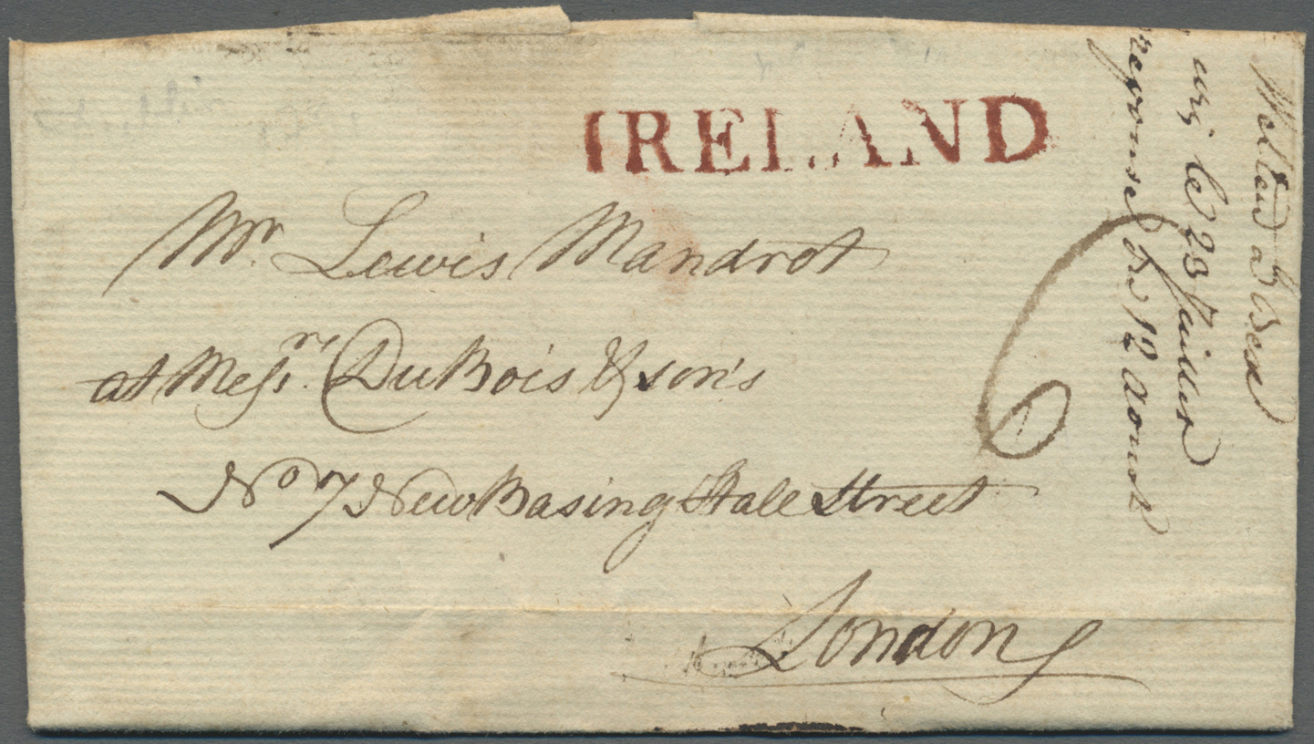 Br Irland - Vorphilatelie: 1791. Stampless Envelope Written From Dublin Dated ‘8th Juin 1791’ Addressed To London - Préphilatélie