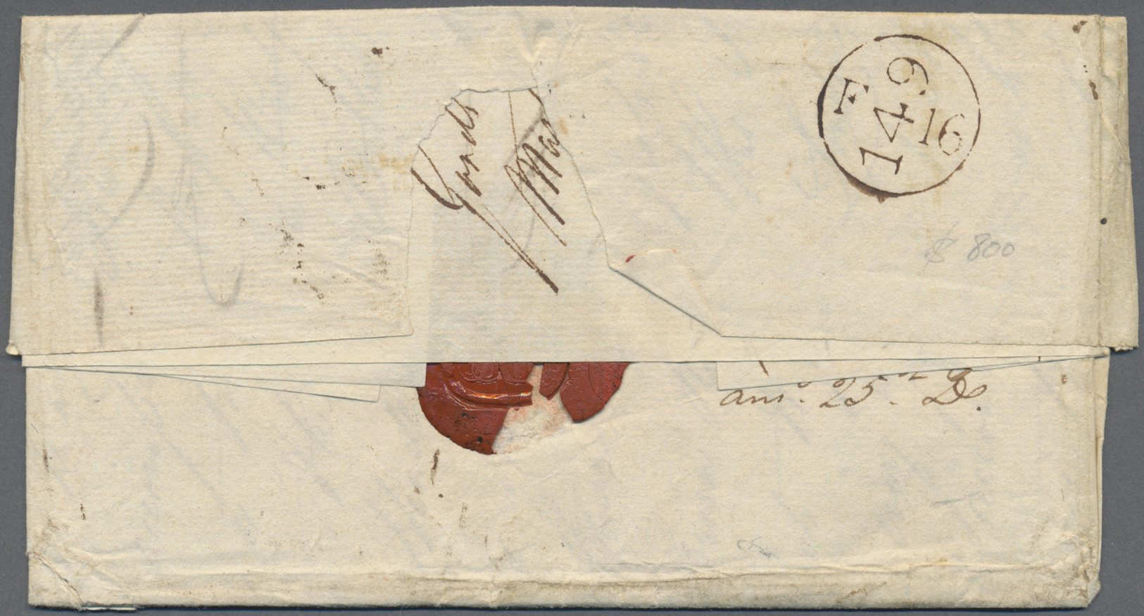 Br Irland - Vorphilatelie: 1816. Stampless Envelope (vertical Fold) Written From Limerick Dated '18th April 1816' - Prephilately