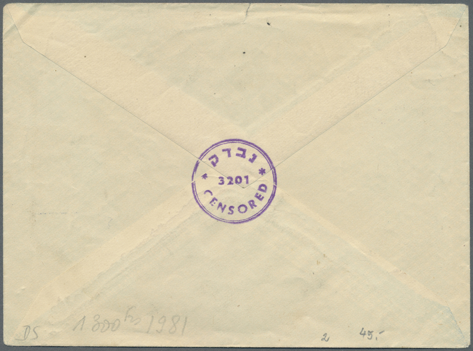Br Ägypten - Besetzung Von Palästina: 1949, Letter From HEBRON Franked With Egyptian 10 M (Mi-No. 8) Via Red Cross To An - Other & Unclassified