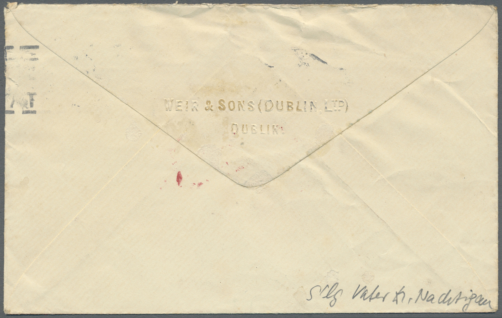 Br Irland: 1937, Business Letter With 2 D Definitive And Irish Post Mark BAILE ATHA CLIATH (Dublin) With Perforat - Lettres & Documents