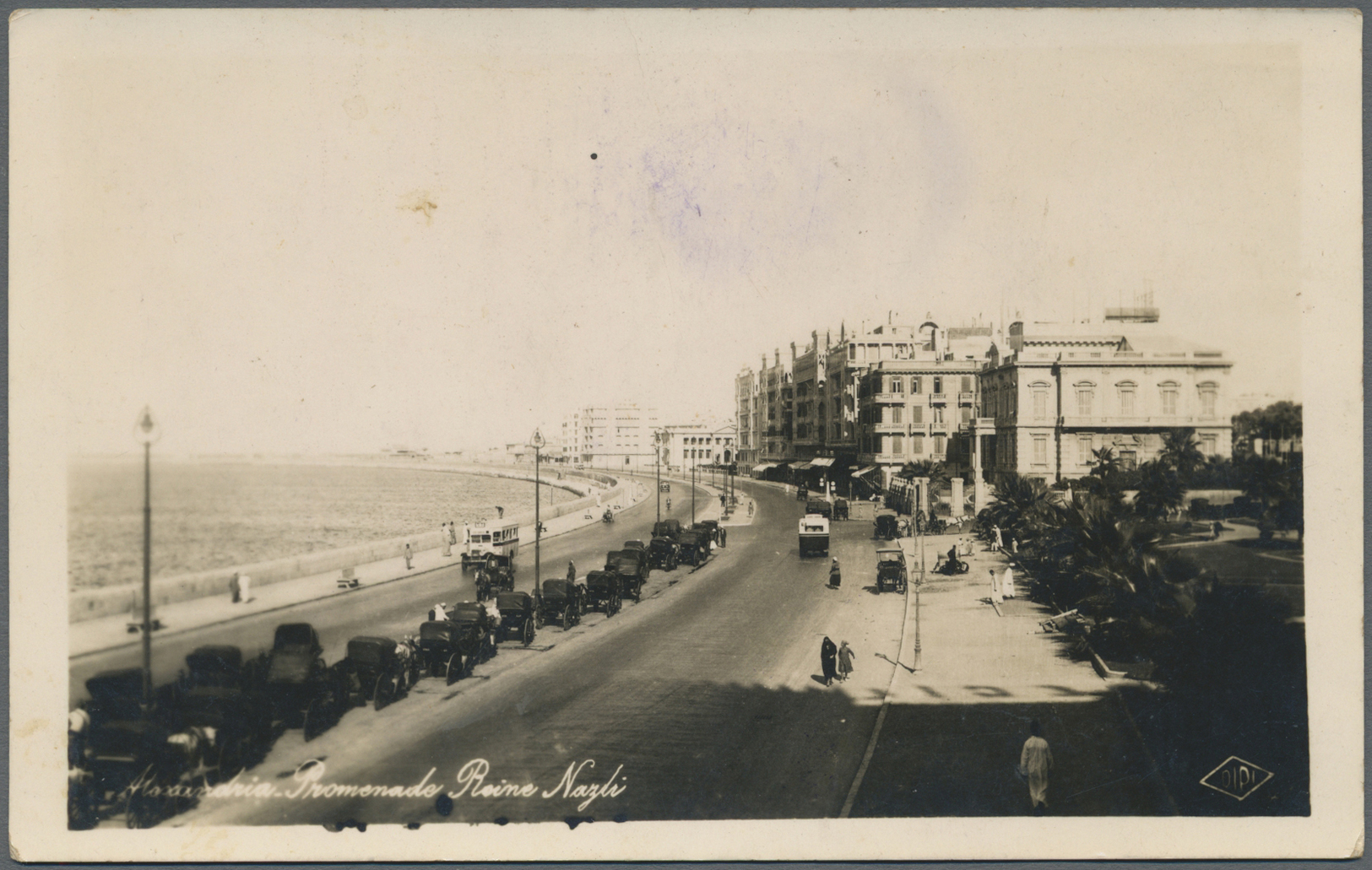 Br Irland: 1940. Photographie Post Card Of 'Alexandria Promenade At Night' Addressed To Ireland Bearing Egypt Yve - Lettres & Documents