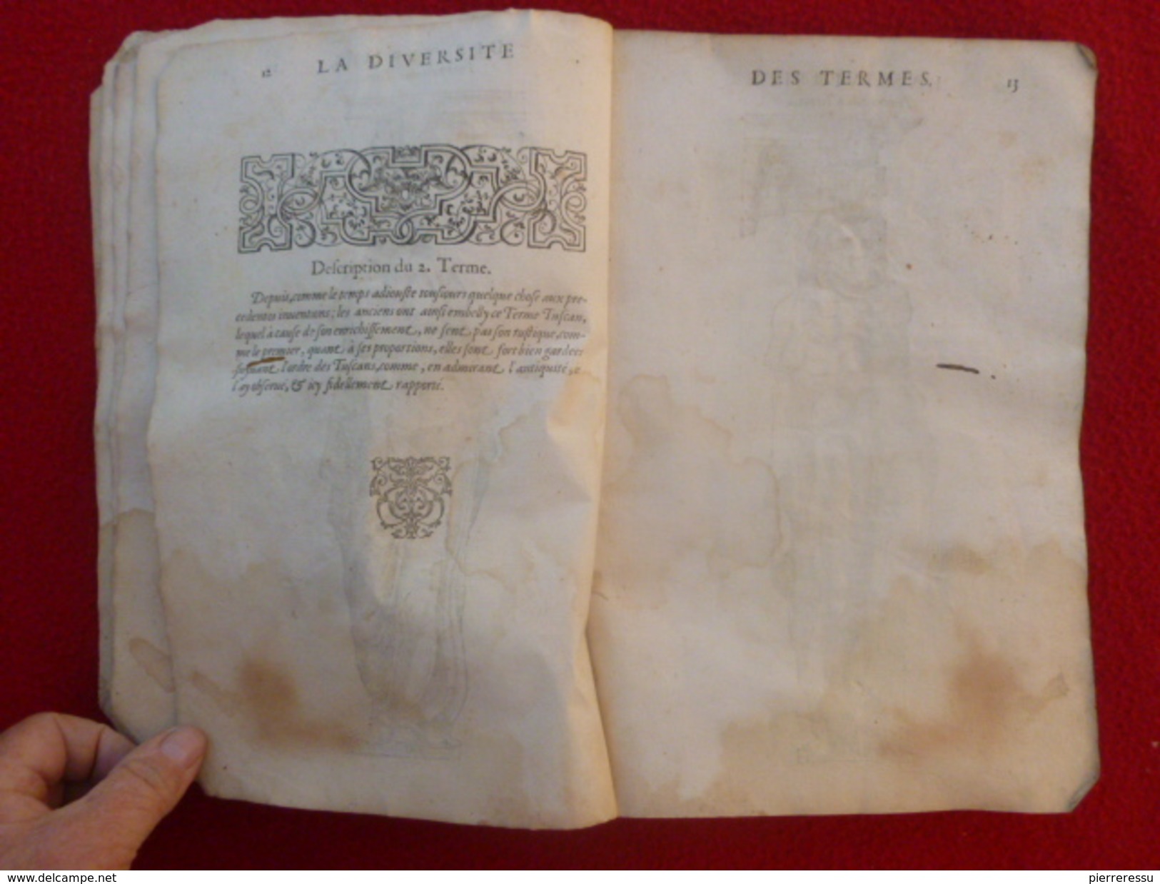 LIVRE JEAN MARCORELLE 1572 HUGUES SAMBIN ARCHITECTE LA DIVERSITE DES TERMES AU SEIGNEUR ELEONOR CHABOT - Before 18th Century