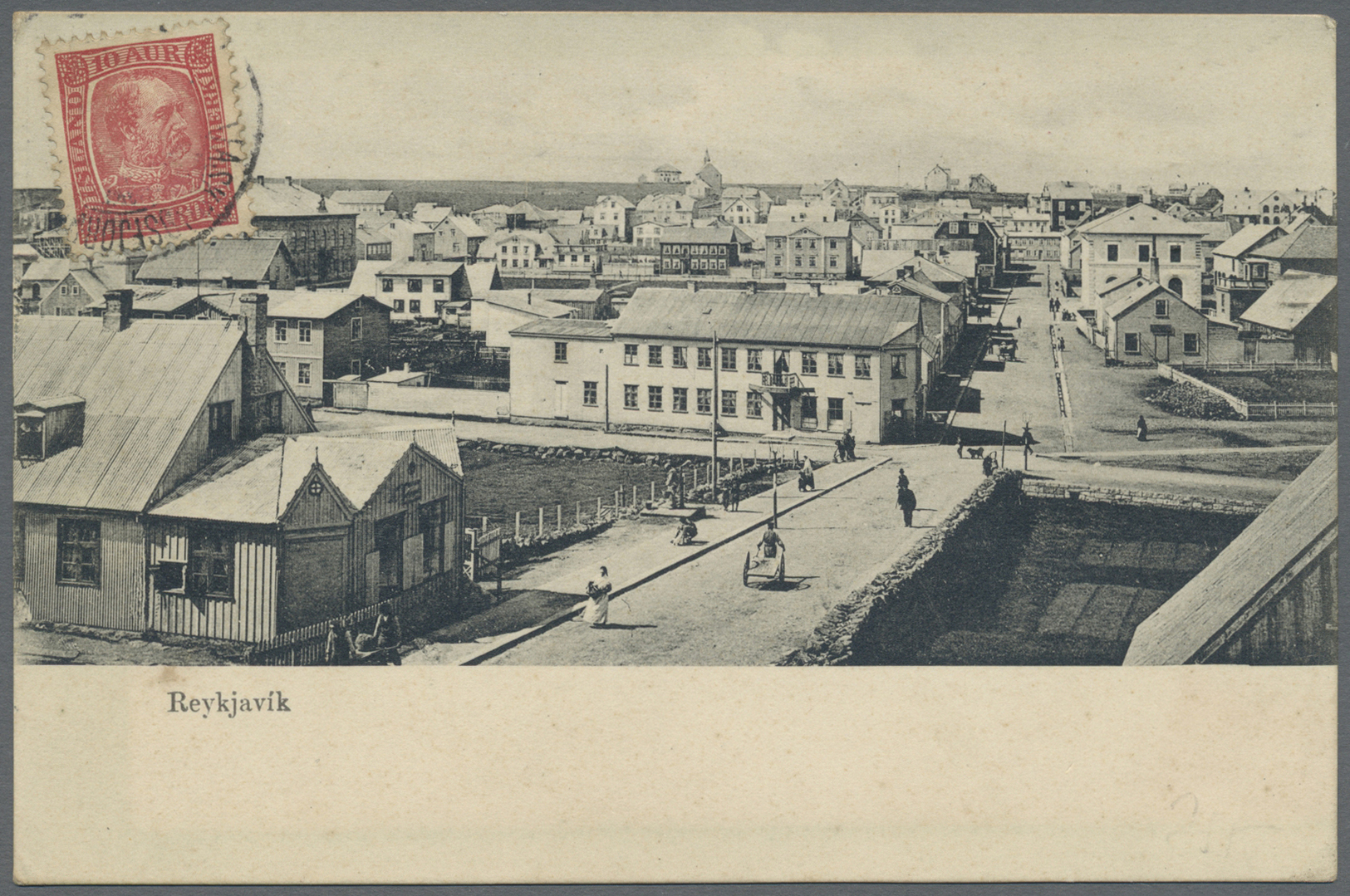 Island: 1907, Reykjavik, Zwei Historische Ansichtskarten Von 1907, Beide Mit Briefmarken Und Entwertungen Auf - Autres & Non Classés