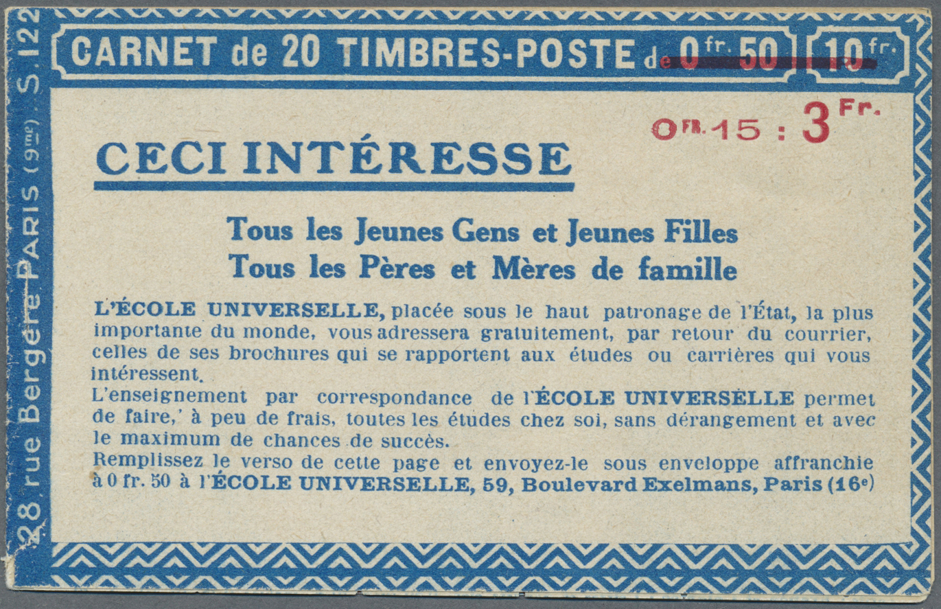 ** Algerien: 1926, Booklet "Mosquée De Sidi-Abderhamane 15c", Miscut Panes With Double Advertisement At Base. 1926. Carn - Algeria (1962-...)