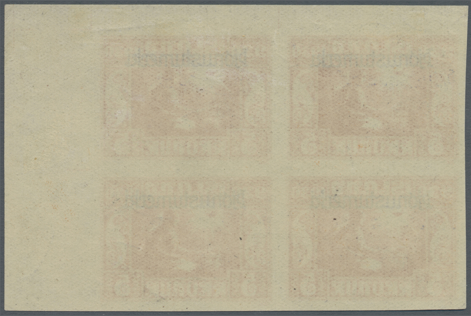 **/* Island - Dienstmarken: 1930, 5 Kr. Allthing With Overprint IMPERFORATED In Upper Right Corner Block Of 4, 2 Up - Officials