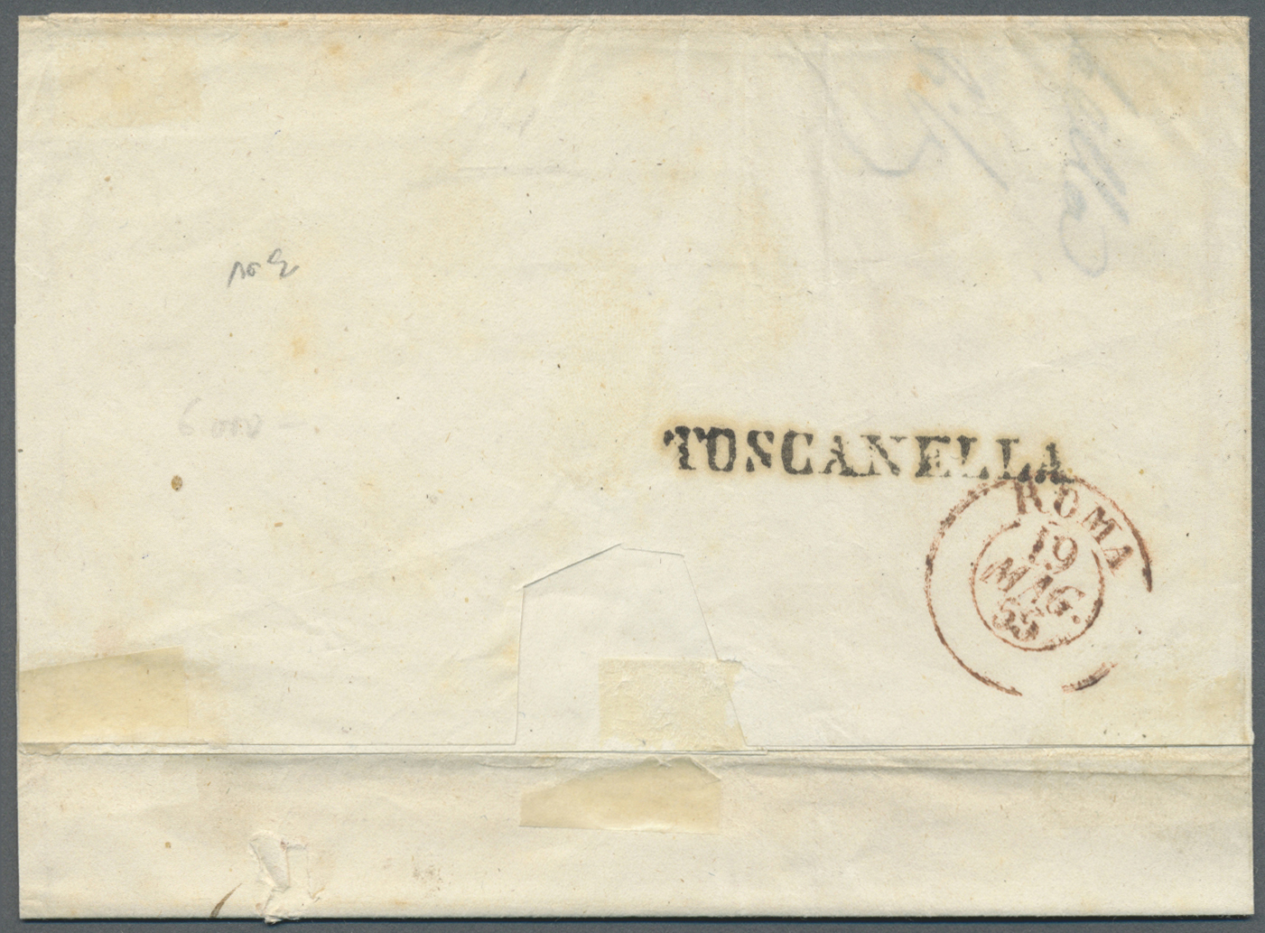 Br Italien - Altitalienische Staaten: Kirchenstaat: 1859, 2baj. Black On Green, Horiz. Strip Of Three (vertical F - Etats Pontificaux