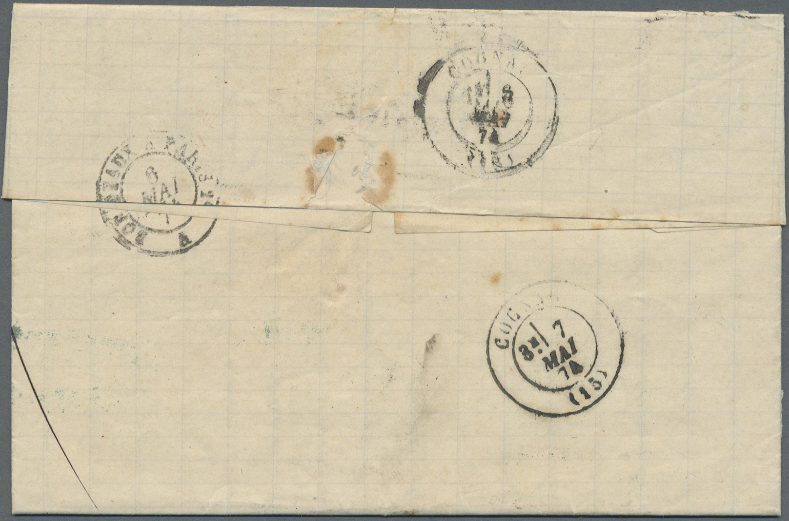 Br Argentinien - Besonderheiten: 1874, Stampless Ship Letter (dated Inside 8.4.) With Complete Message, From Rosario To  - Other & Unclassified
