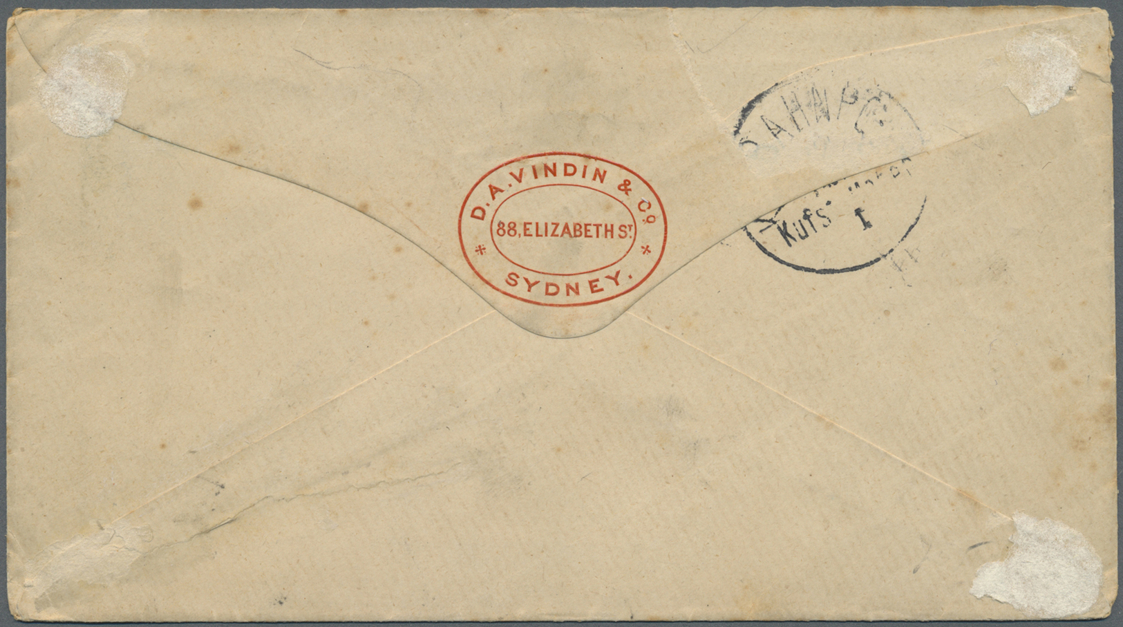 Br/GA Neusüdwales: 1882/1909, Three UNDERPAID Items Incl. Mourning Cover From Sydney (16.9.82) Via Brindisi To Prussia T - Lettres & Documents