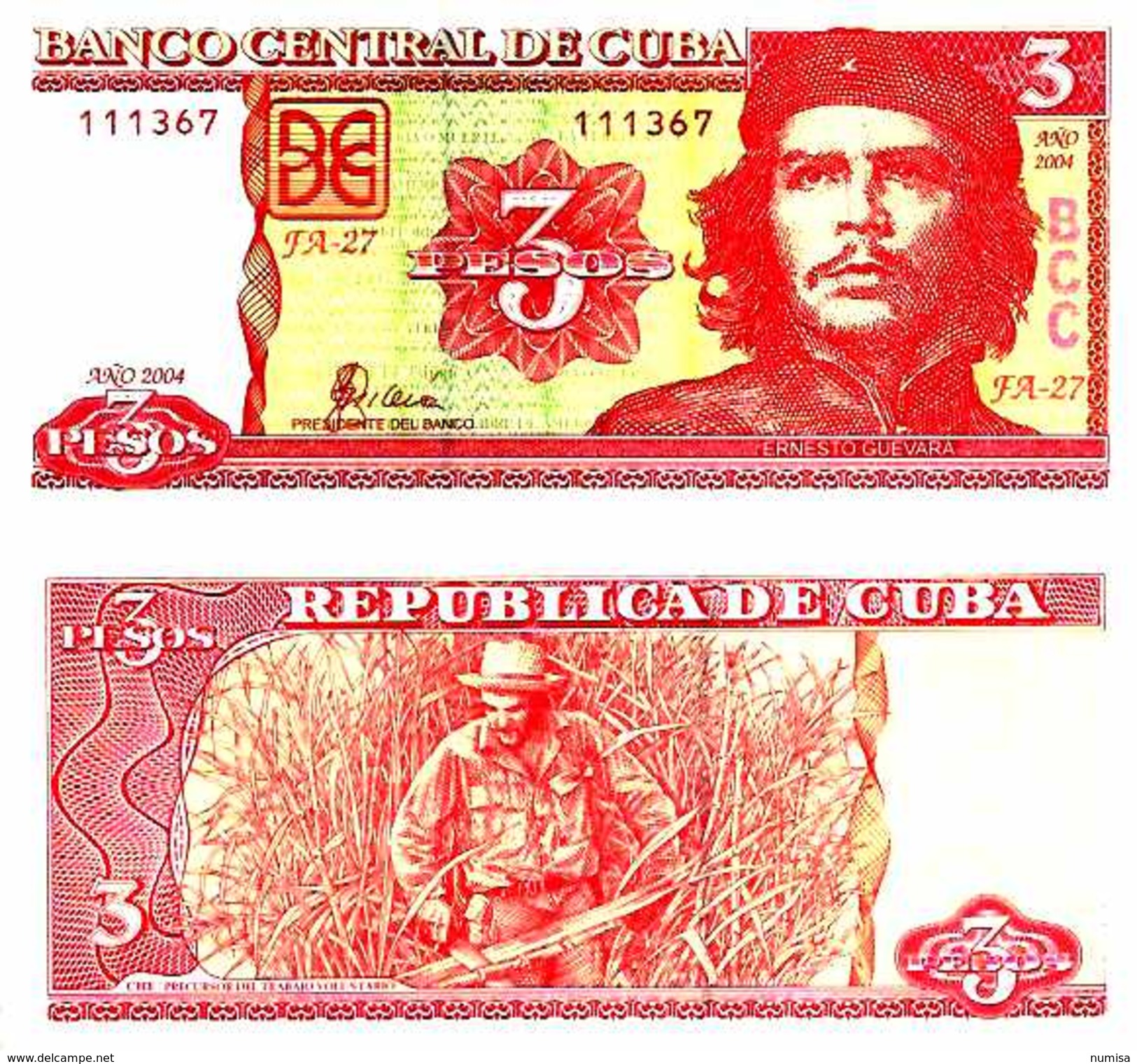 3 PESOS 2004 - Pick 123a NEUF (UNC) - Cuba
