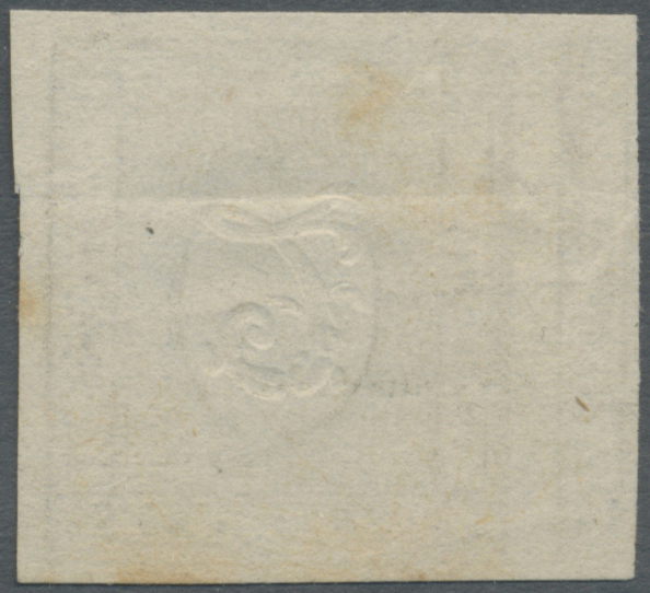 (*) Italien - Altitalienische Staaten: Sardinien: 1861 1 Cent. Black With Inverted Centerpiece (embossed) "2". Wit - Sardinia
