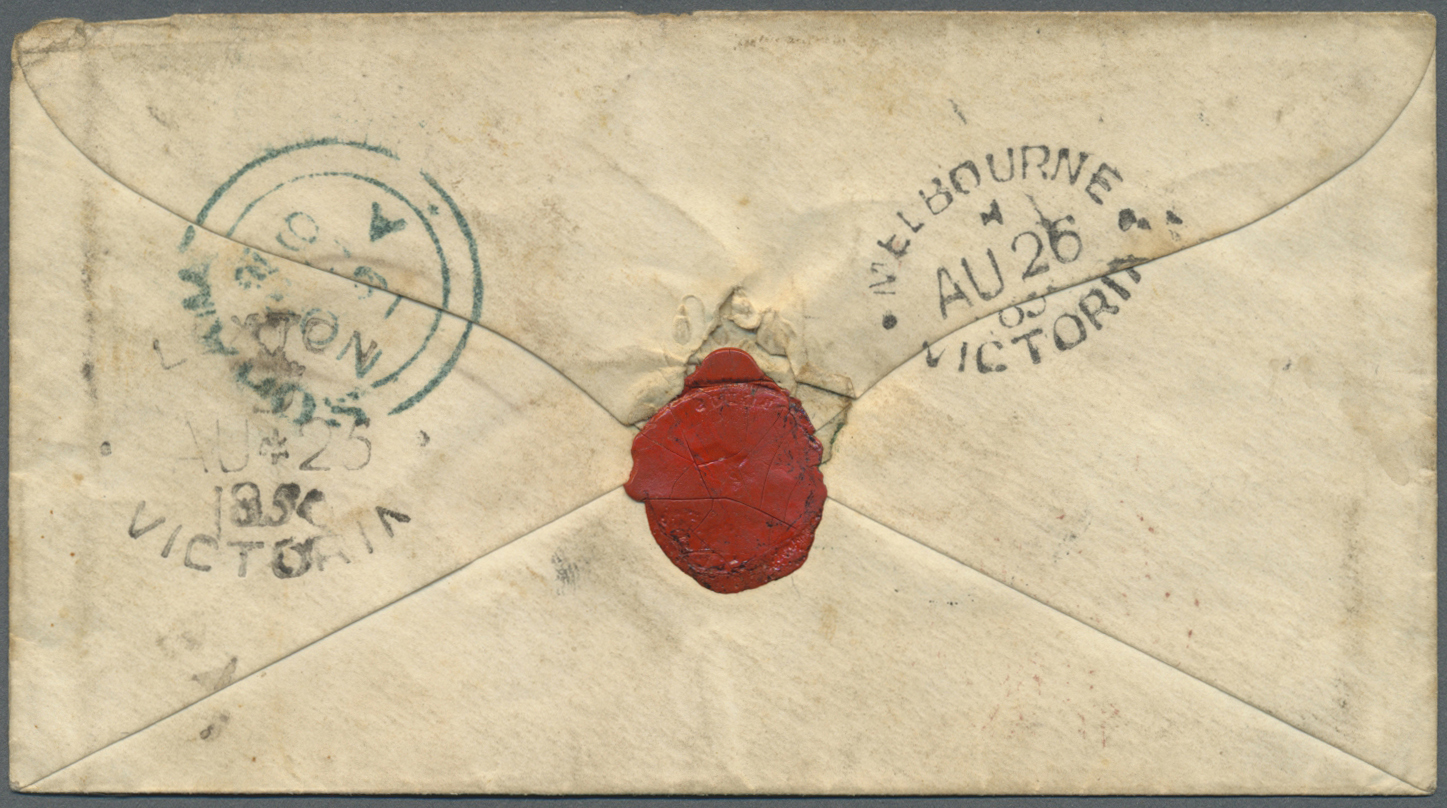 Br/Brrst Victoria: 1856/1857, three covers, one folded entire and one cover front each bearing woodblocks 6d dull orange