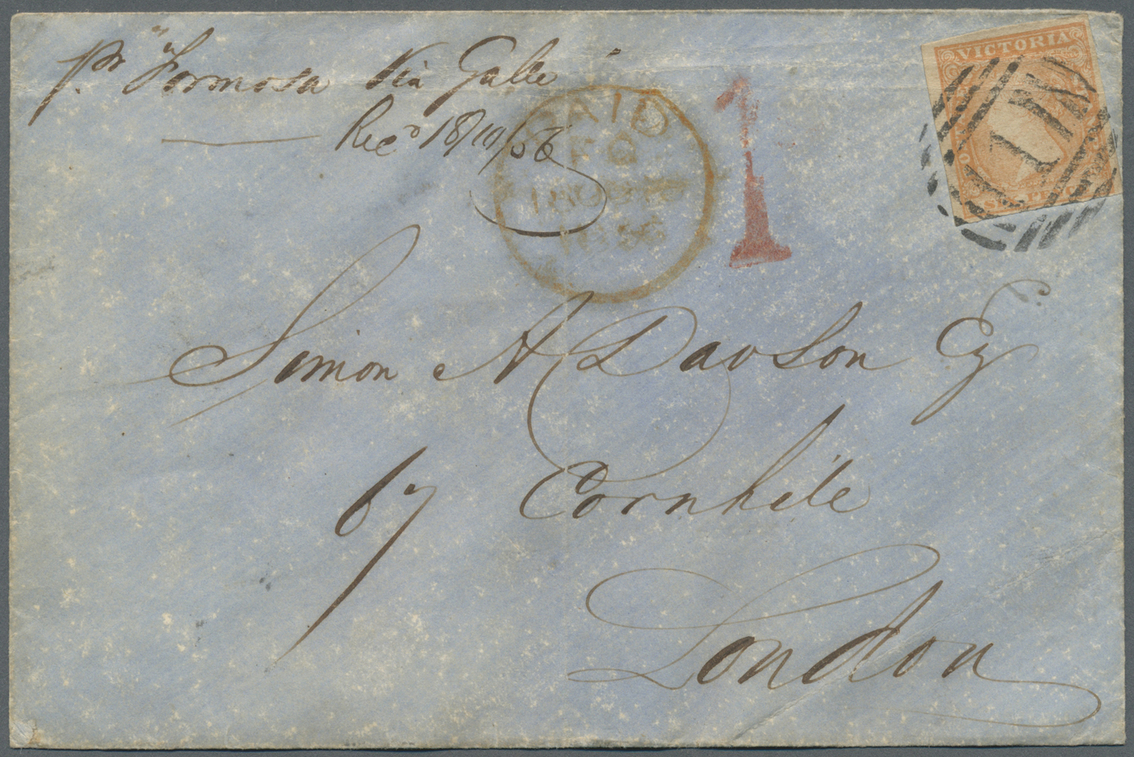 Br/Brrst Victoria: 1856/1857, three covers, one folded entire and one cover front each bearing woodblocks 6d dull orange