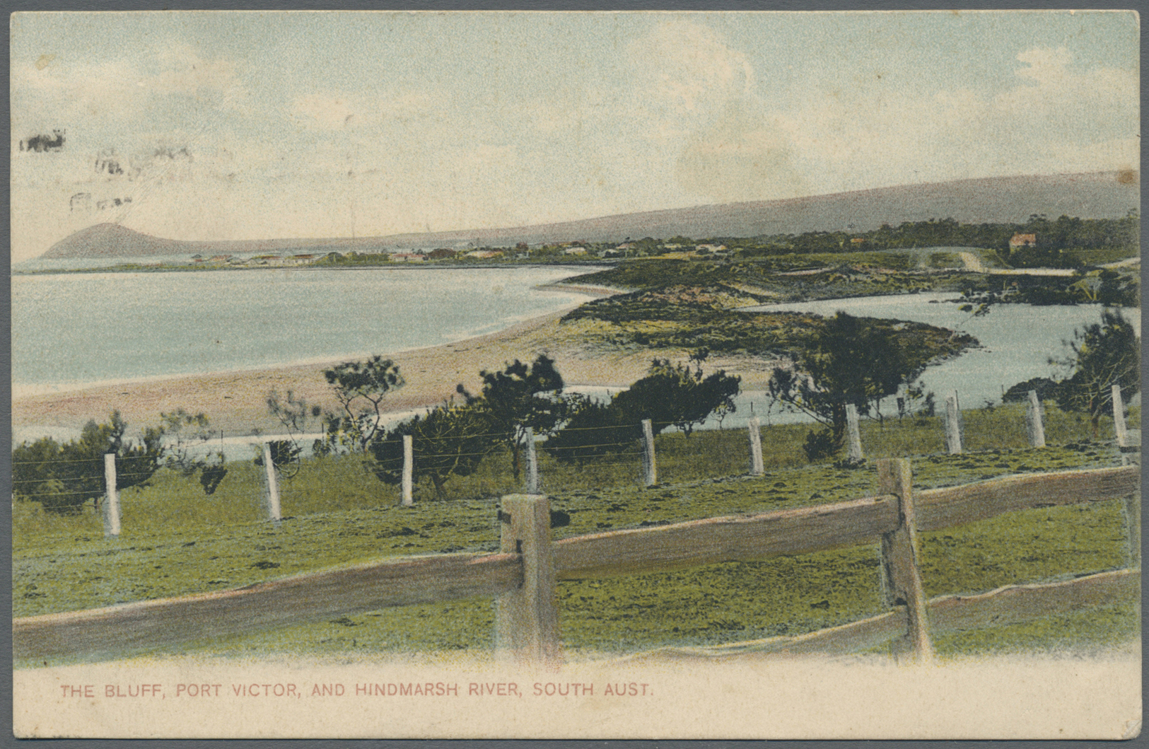 Br Westaustralien: 1907 Picture Postcard (The Bluff, Port Victor, And Hindmarsh River, South Aust.) Used From Largs Bay  - Covers & Documents