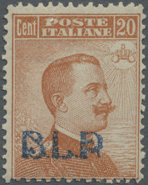 * Italien: 1921, "B.L.P." Overprinted 20 C. Orange, Mint Regummed, Fine And Fresh, Expertised Diena, Sassone Cat - Marcophilia