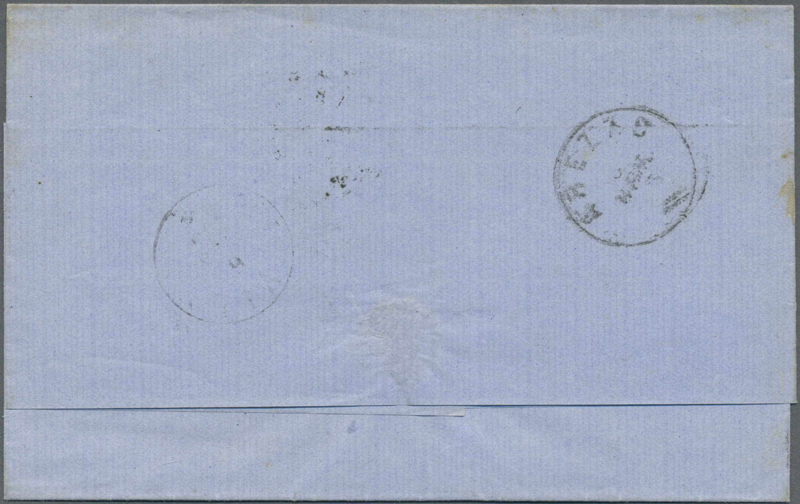 Br/ Italien: 1863, 15 C Blue "Tipo Sardo", Single Franking On Folded Letter Cover From FIRENZE, 1 GEN 1863, To Bib - Marcophilie