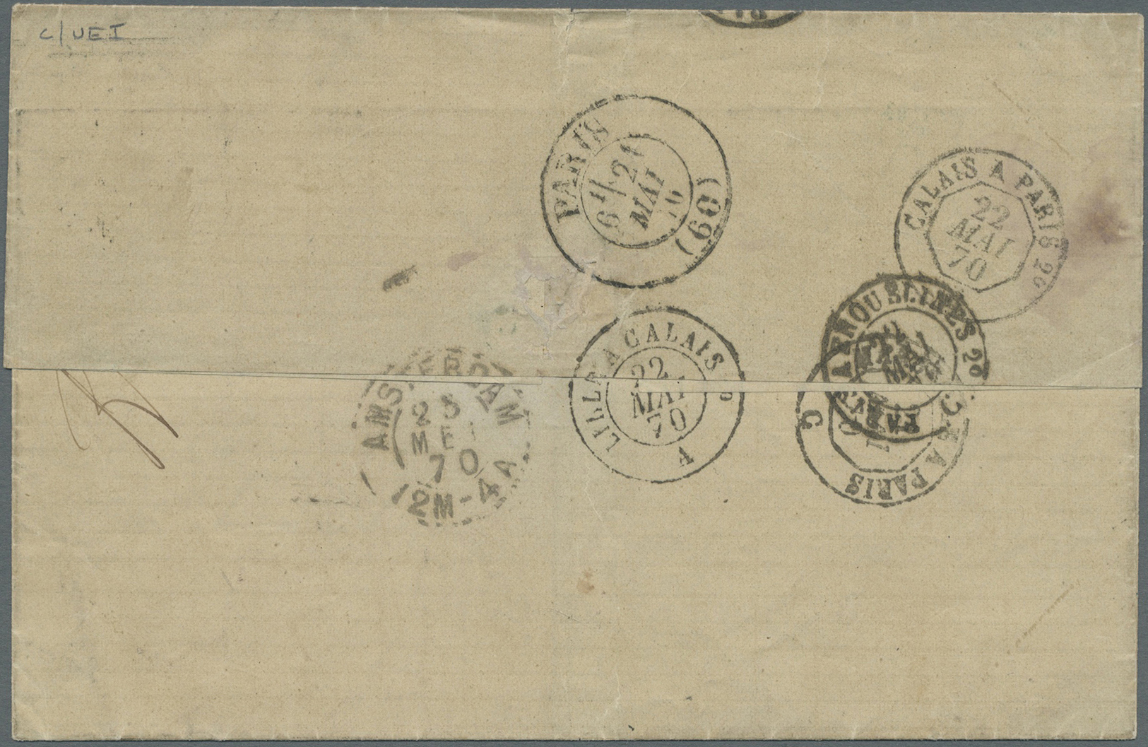 Br Italien: 1863/65, King Vittorio Emanuele II Issue, Turin Printing, 10c And 60c On Cover Sent From Naples (1870 - Marcophilie