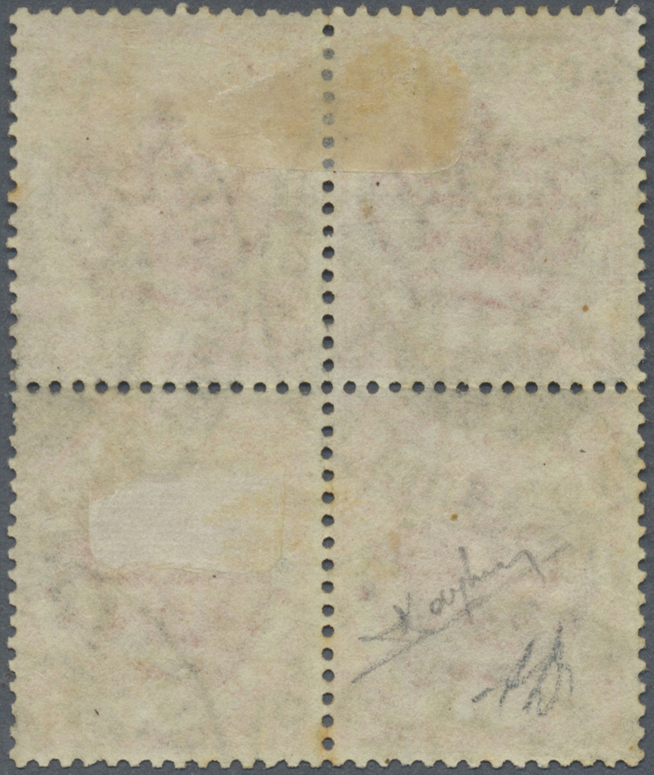 O Italien: 1863, 2l. Orange, BLOCK OF FOUR Oblit. By COSENZA Post Office Seal, Bright Colour And Well Perforated - Marcophilie