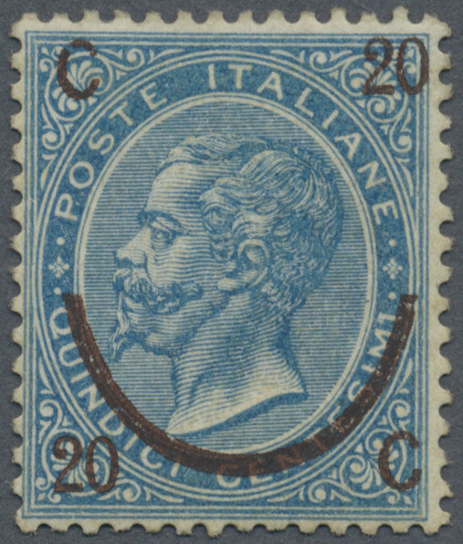 * Italien: 1865, 10c. On 15cmi. Blue, Type II, Fresh Colour, Well Perforated, Mint O.g., Sign. Raybaudi. Sass. 2 - Marcophilia