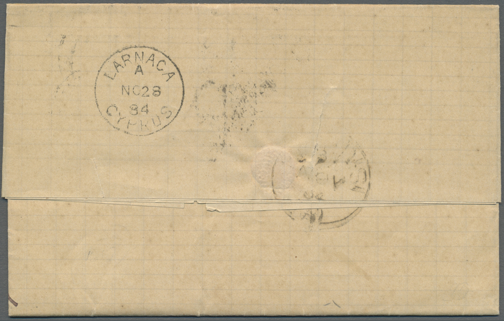 Br Italien: 1884. Disinfected Envelope Written From Genova Dated '22nd Nov 1884' Addressed To Cyprus Bearing Yver - Marcophilie