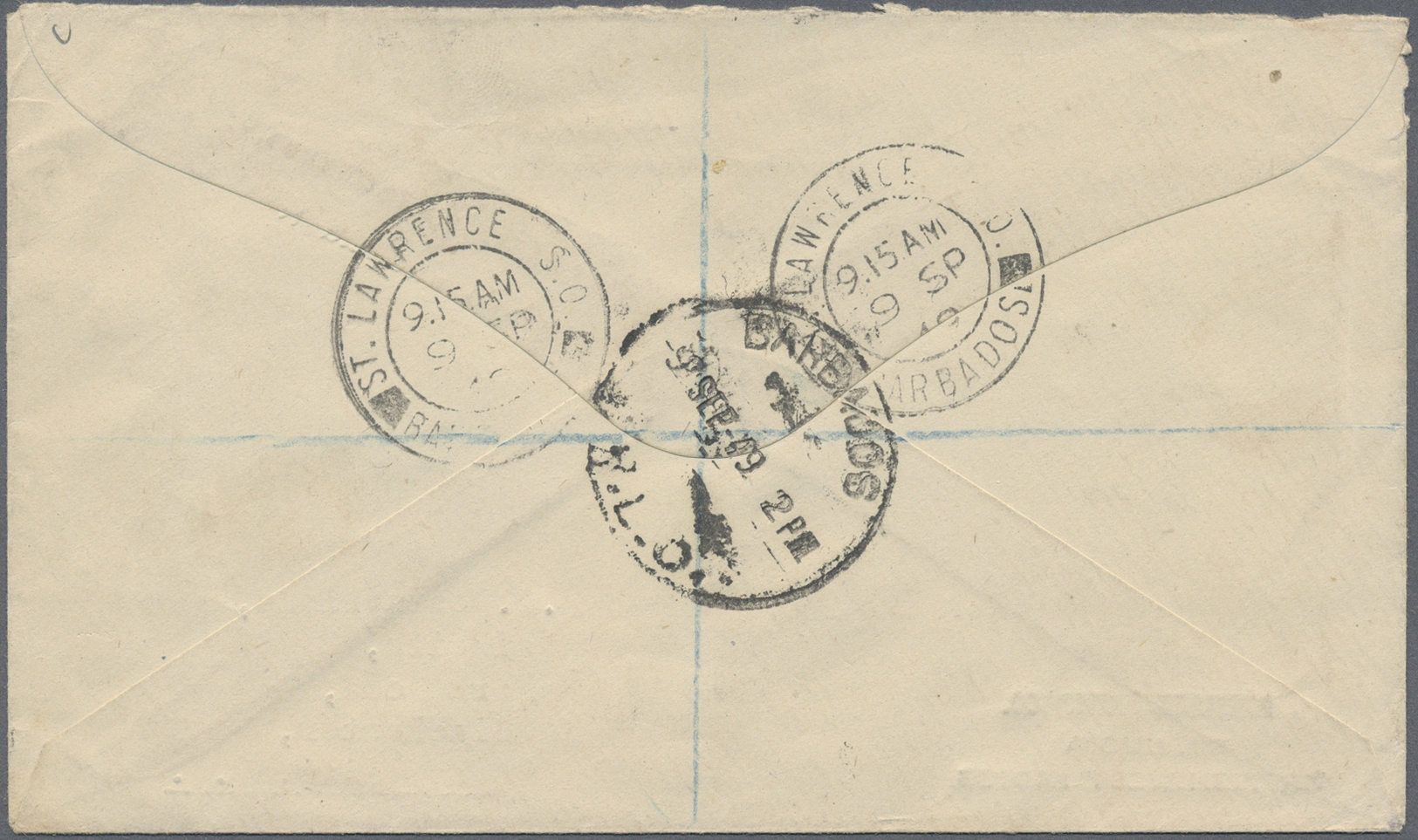 Br/ Barbados: 1927/1949, Three Letters Written To Canada, USA And U.K. With Two Registered. - Barbados (1966-...)