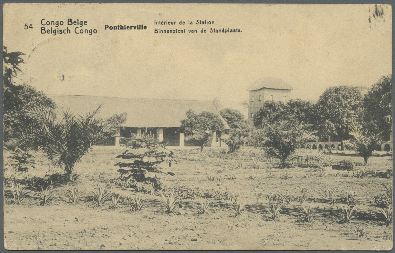 GA Belgisch-Kongo: 1914, Picture Stationery Card 5 C (Ponthierville Standplaats) With Cds "MATADI 20 JUIN 14" Sent To "G - Other & Unclassified