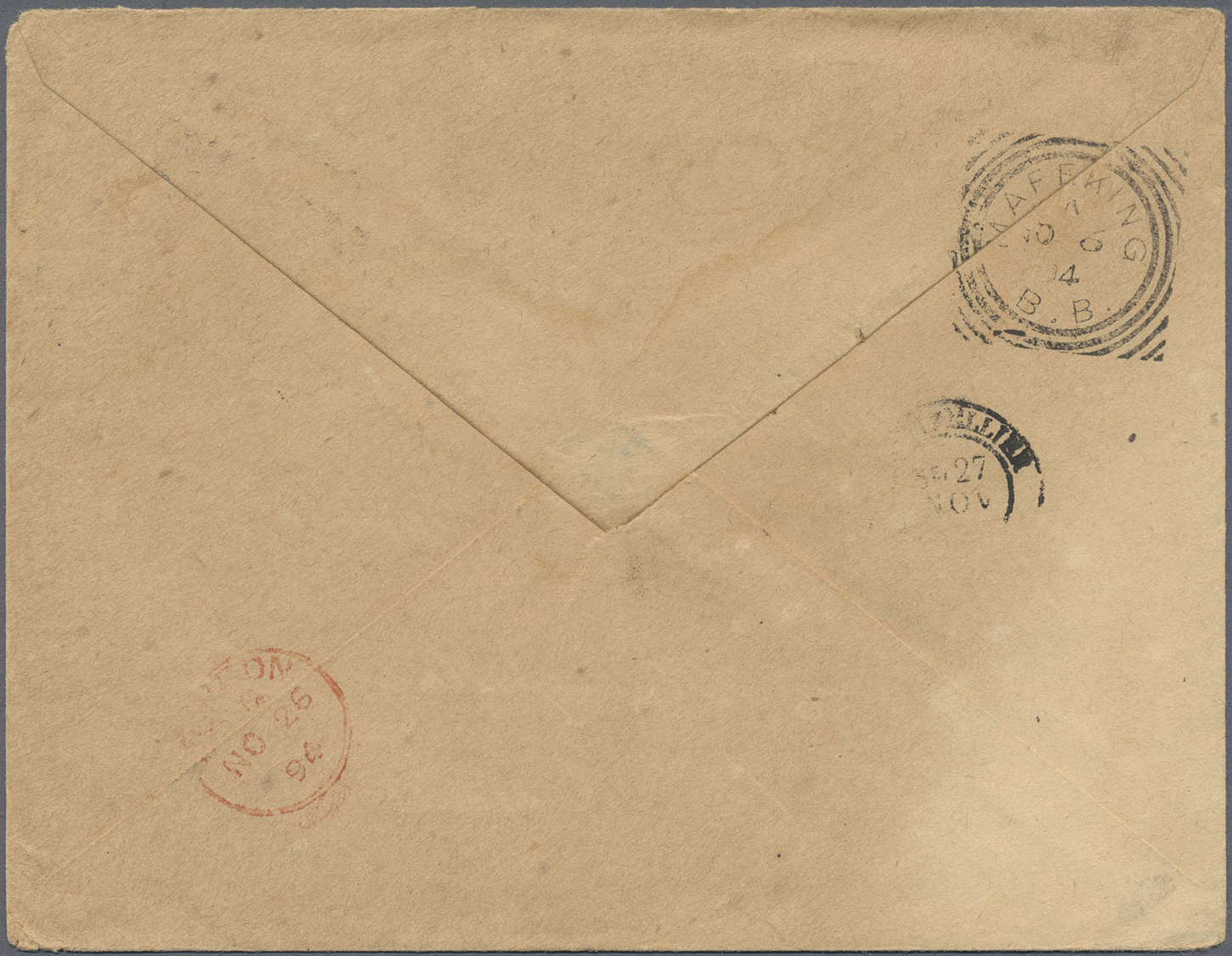 Br Betschuanaland: 1894. Envelope (toned) Addressed To France Bearing SG 9, ½d Vermilion And SG 12, 3d Lilac And Black ( - 1885-1964 Bechuanaland Protectorate