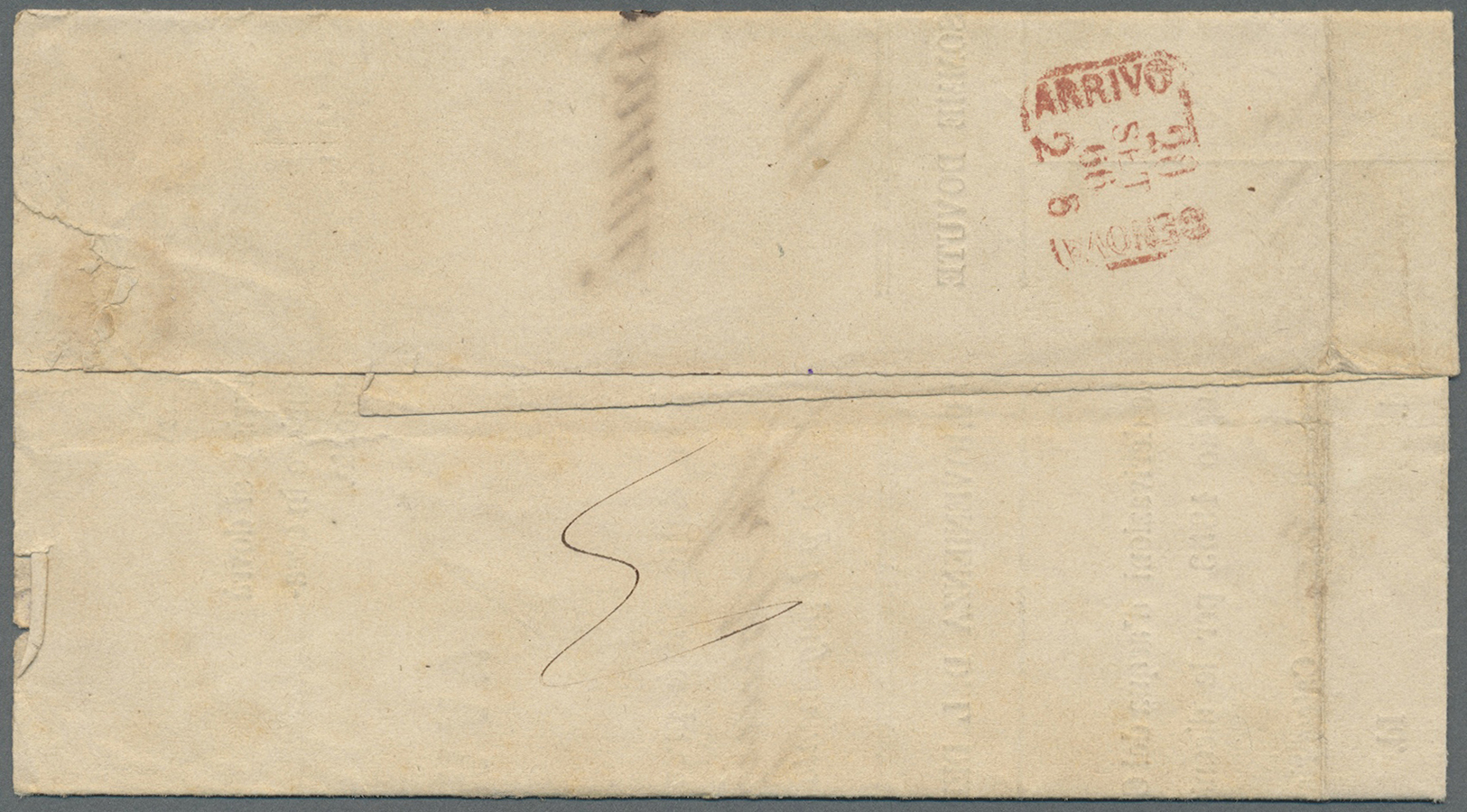 Br Italien - Portomarken: 1863/1868 five letters with non canceled porto stamps (clearly visible different colour