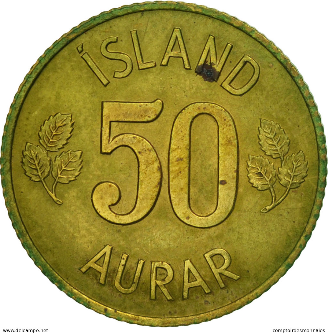 Monnaie, Iceland, 50 Aurar, 1969, TTB, Nickel-brass, KM:17 - Island