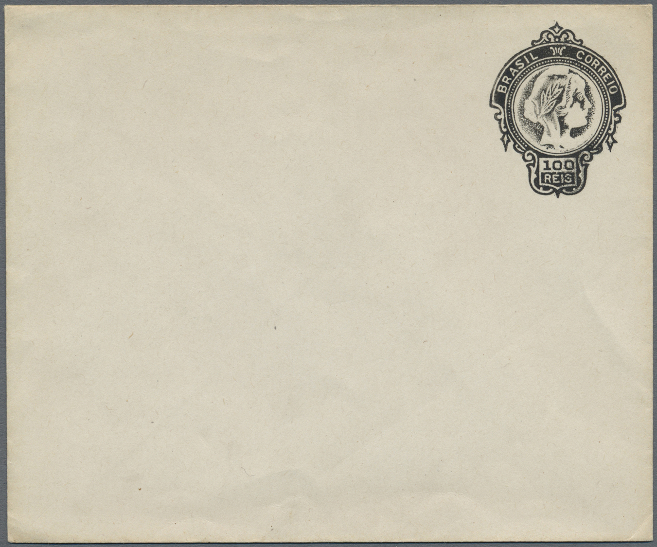 GA Brasilien - Ganzsachen: 1920: 100 R, Postal Stationery Envelope, Type II Without Return Address Lines On Reverse, PRO - Postal Stationery