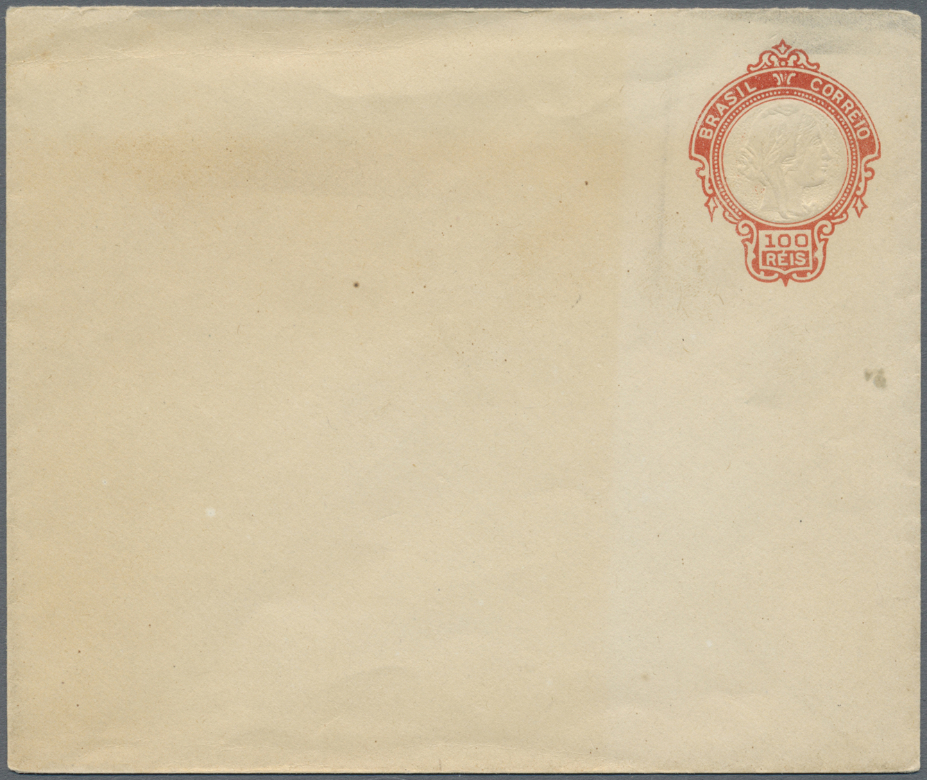 GA Brasilien - Ganzsachen: 1920: 100 R, Postal Stationery Envelope, Type II Without Return Address Lines On Reverse, PRO - Postal Stationery