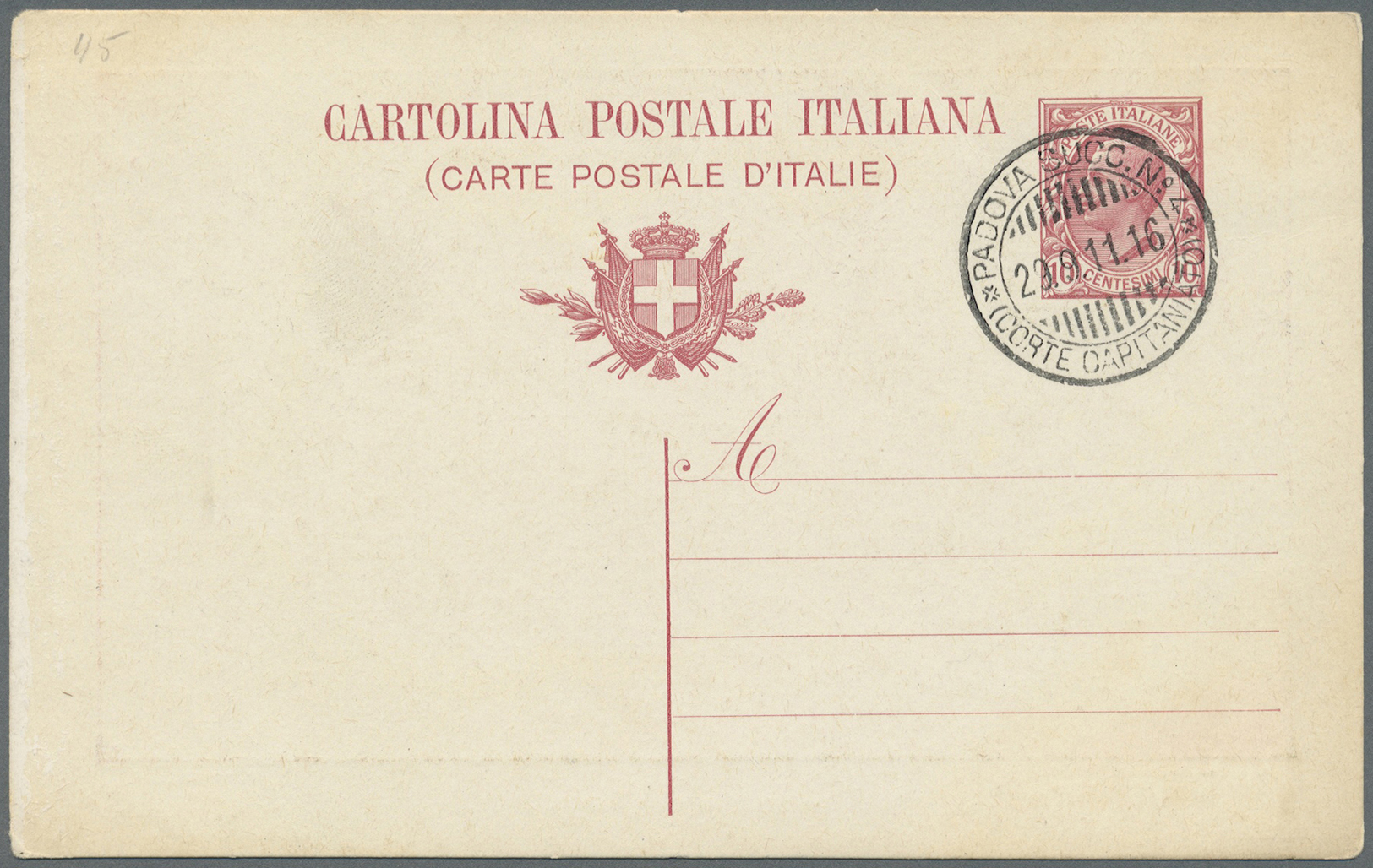 GA Italien - Ganzsachen: 1911, 9 used/canceled all different stationery cards "50 aniversary Italian kingdom" 5 c