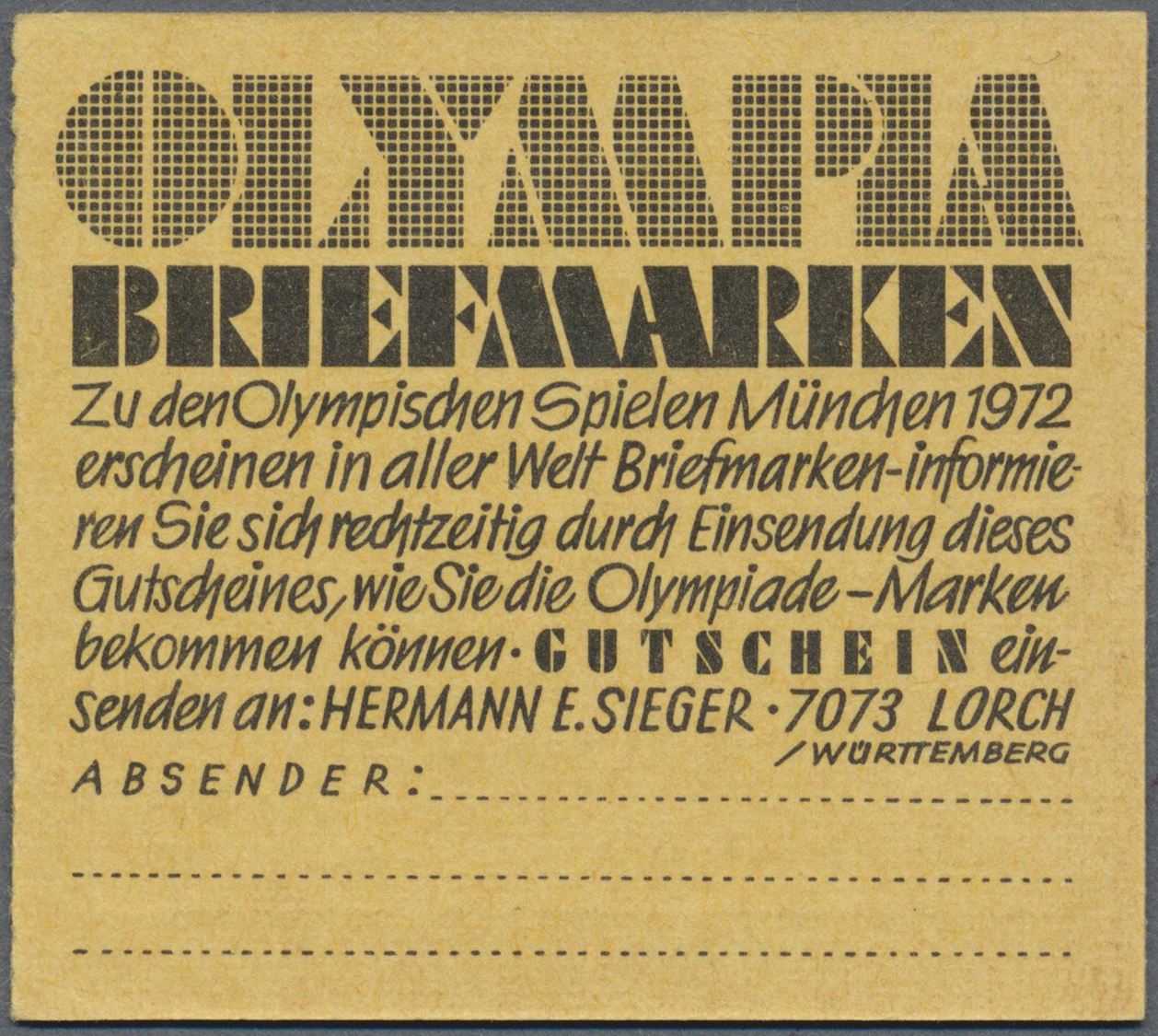 ** Bundesrepublik - Markenheftchen: 1968, Markenheftchen Brandenburger Tor (II), Reklame F, Postgebühre - Autres & Non Classés