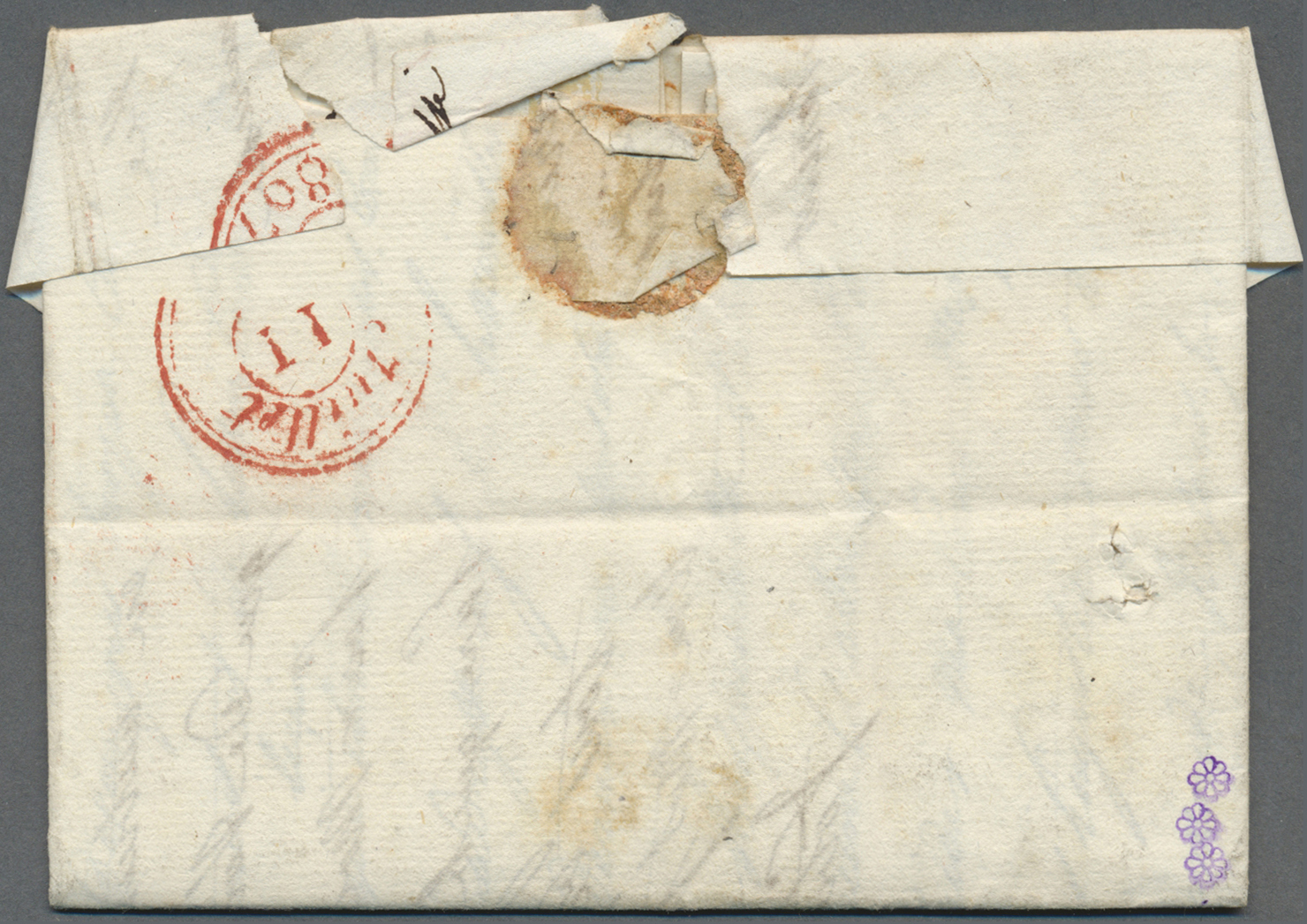 Br Italien - Französische Armeepost: 1806, "2EME CORPS GRANDE-ARMÉE", Slight Unclear In Red On Folded Letter With - 1. ...-1850 Prephilately