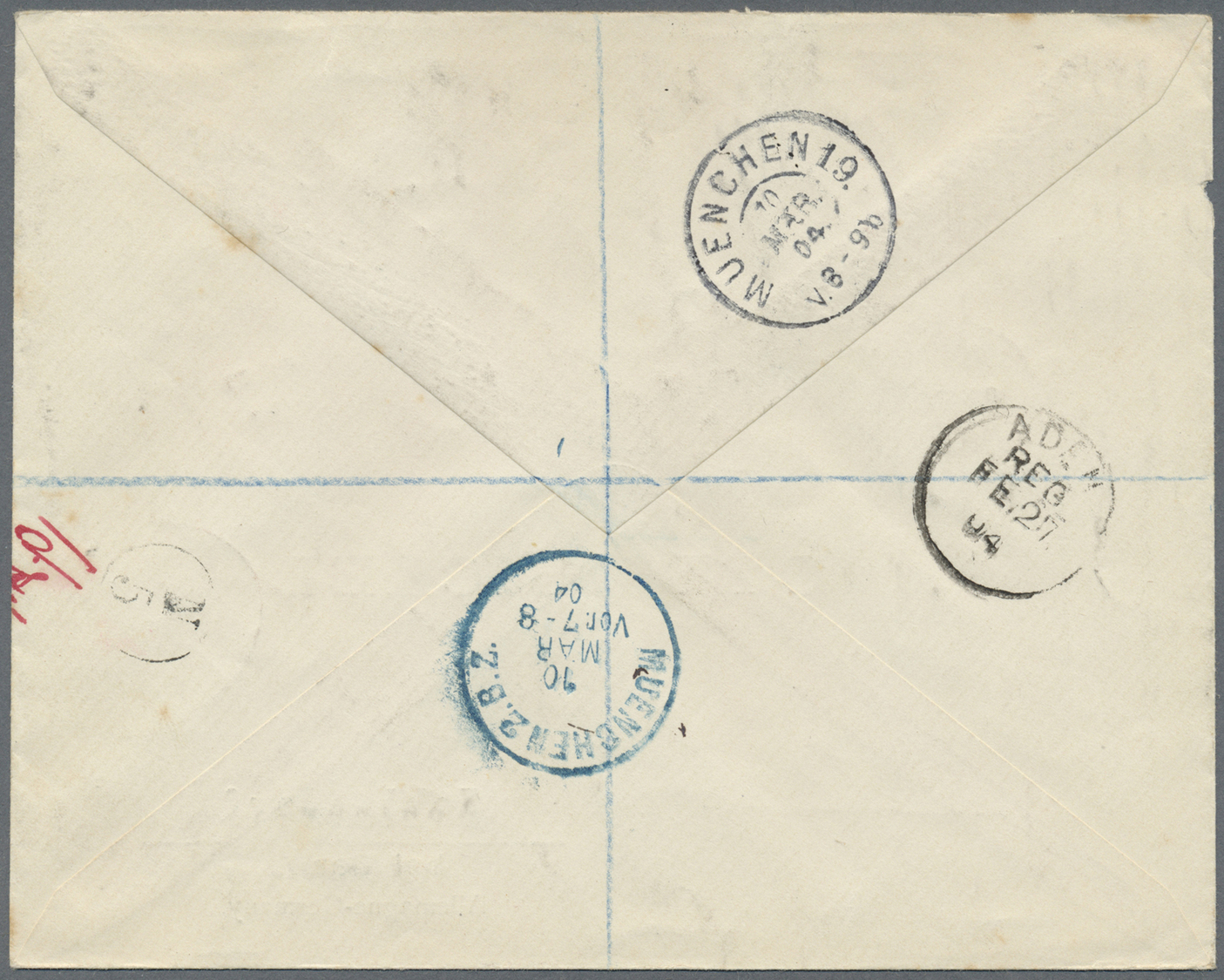 Br Britisch-Somaliland: 1904, Registered Letter From "BERBERA" With Mi.-No. 14 -19. - Somalia (1960-...)