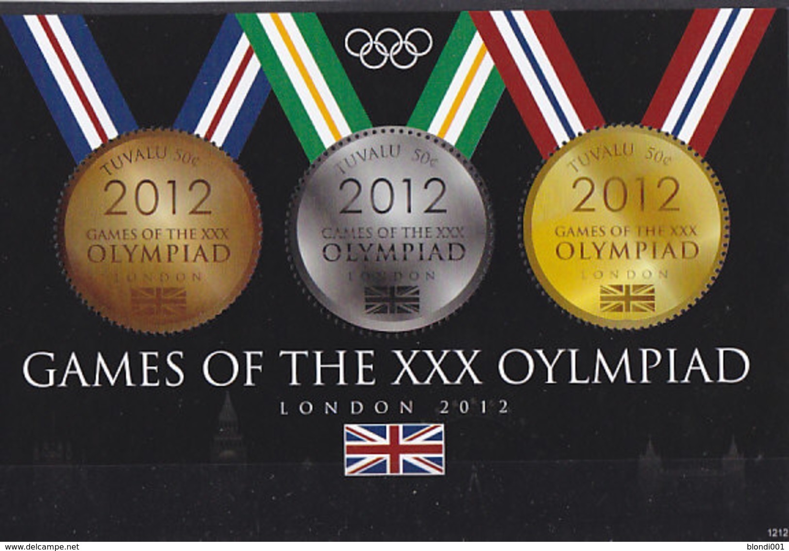 Olympics 2012 - Medals - TUVALU - S/SMNH - Sommer 2012: London