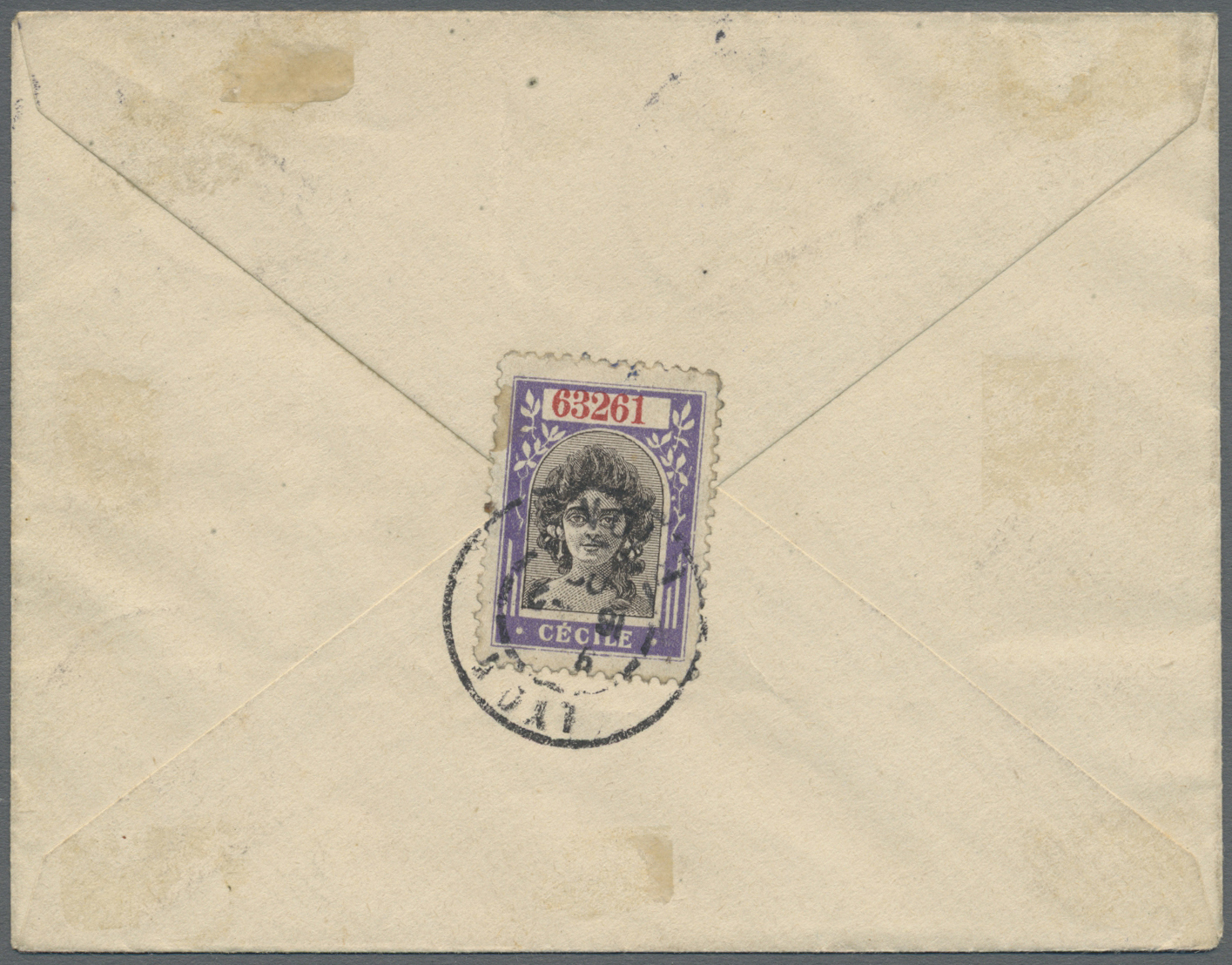 Br Kreta: 1904. Registered Envelope Addressed To France Bearing Greek Administration Yvert 49, 1l Brown-orange. Y - Crete