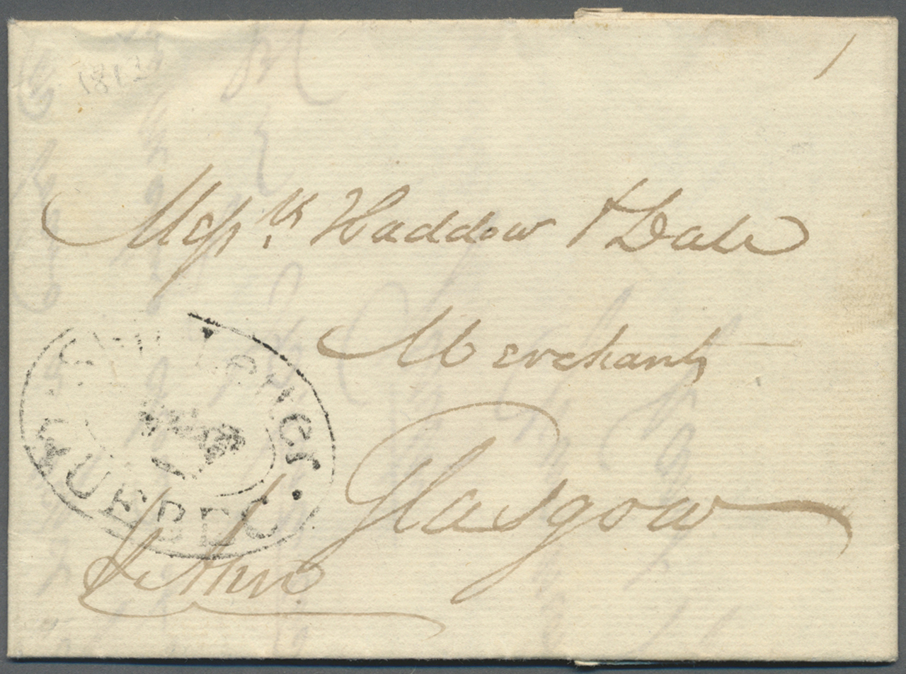 Br Canada - Vorphilatelie: 1813-52, Two Ship Letters From Quebec To Glasgow And Montreal, One With Red "STEAM BOAT LETTE - ...-1851 Prephilately