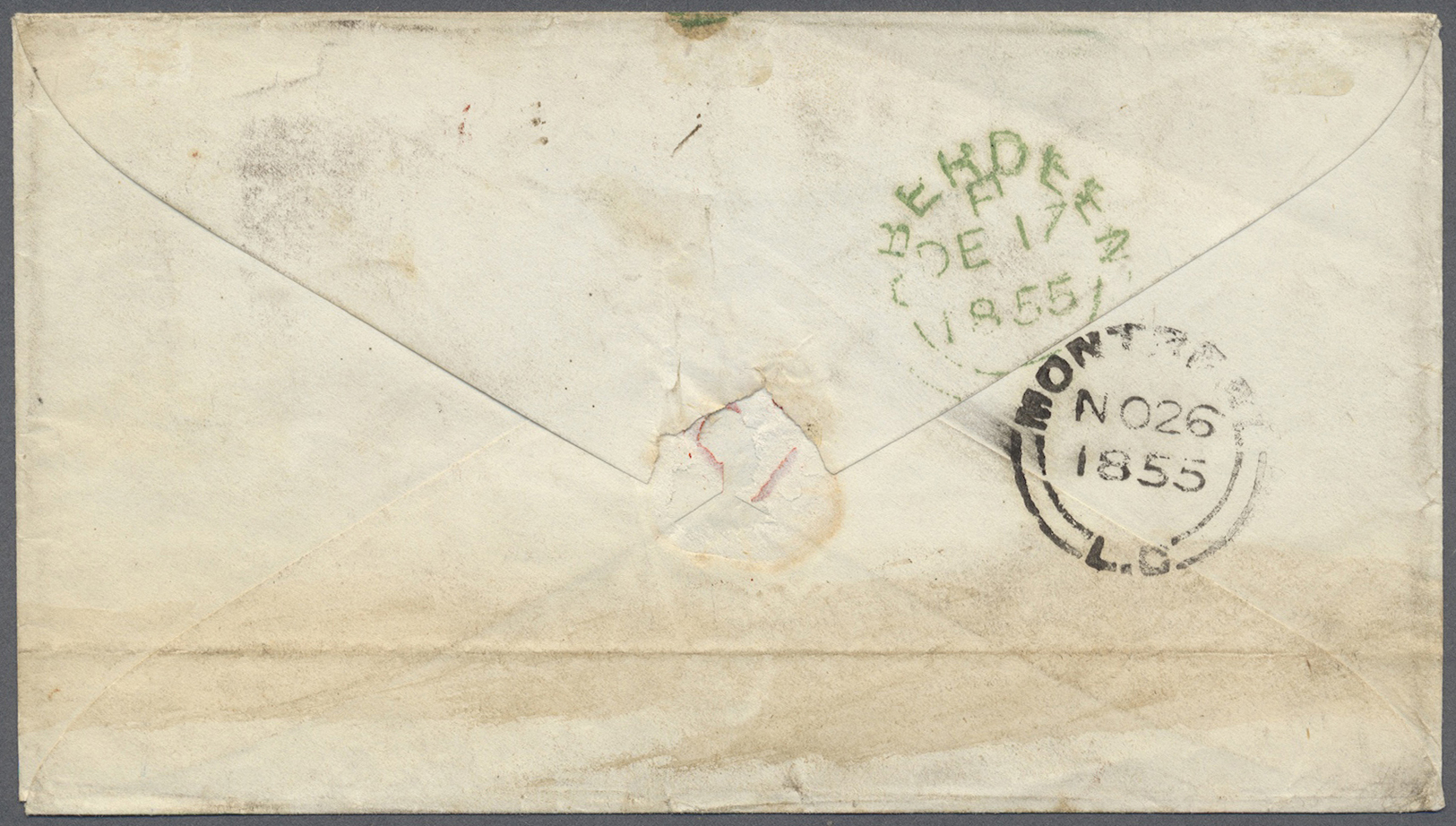 Br Canada - Vorphilatelie: 1855. Stampless Envelope Addressed To Scotland Cancelled By Point-Levi/L.C. Date Stamp 'No 26 - ...-1851 Prephilately