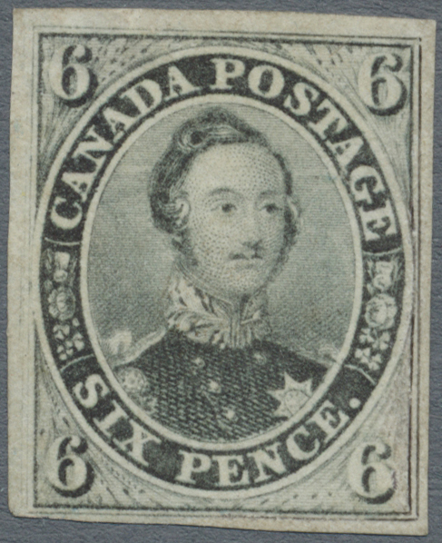 (*) Canada - Colony Of Canada: 1855, 6p Slate Gray On Wove Paper. Unused (no Gum), Full To Large Margins All Around, Cri - ...-1851 Prephilately