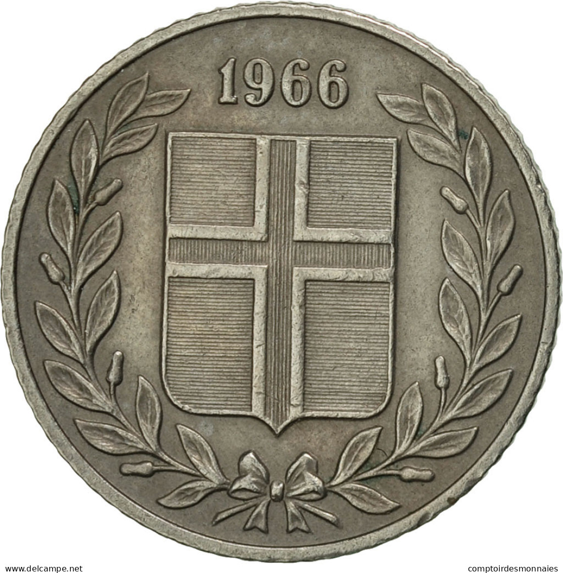 Monnaie, Iceland, 25 Aurar, 1966, SUP, Copper-nickel, KM:11 - Islande