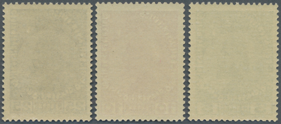 ** Liechtenstein: 1915, Freimarken 5 H. Bis 25 H. Ultramarin, Normales Papier, Postfrisch Luxussatz, (S.B.K. Sfr - Lettres & Documents